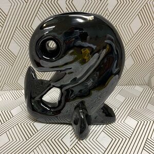 Vintage Dryden Pottery Fish Whale Vase HTF